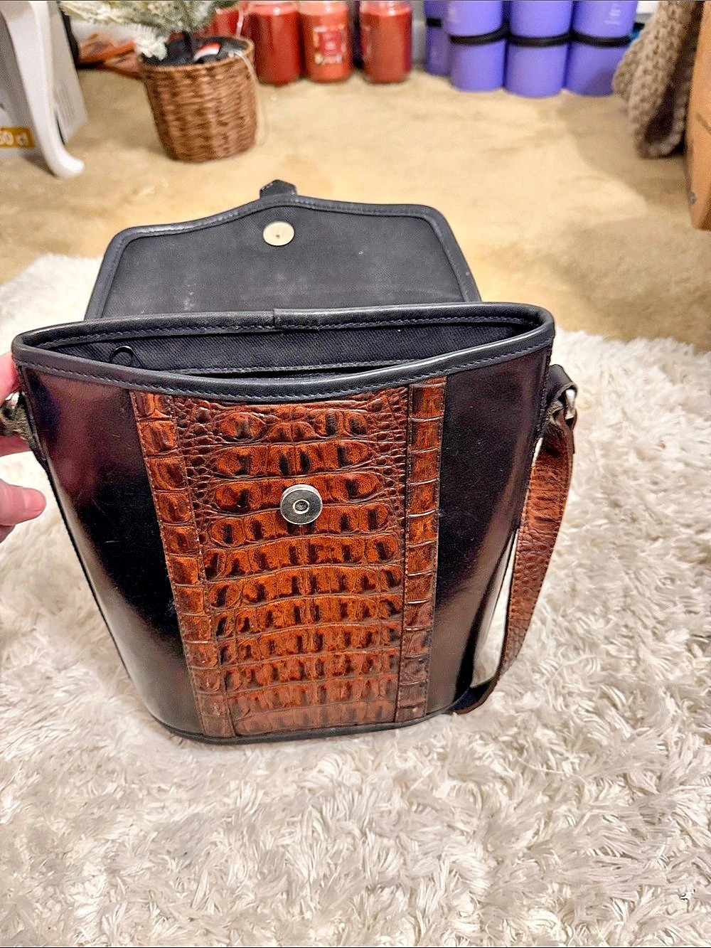 Brighton Black Chocolate Brandi Reversible Crossbody Brown & Black Bag